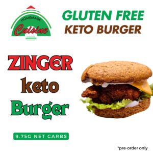 Gluten Free Keto Chicken Zinger Burger