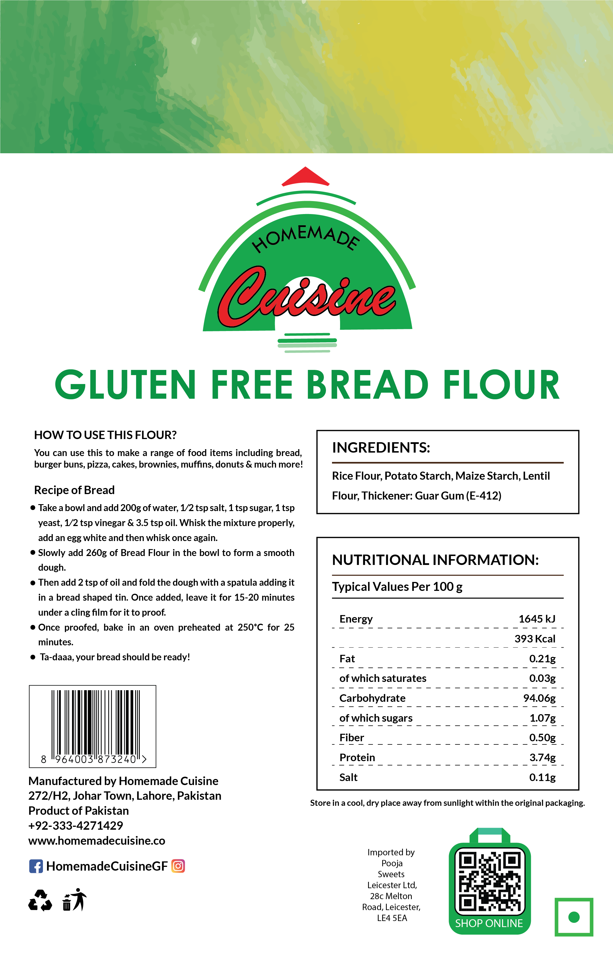 Bread Flour Back Labelling